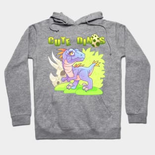 cute dinosaur velociraptor Hoodie